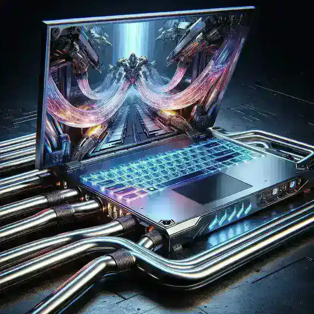 "Alienware X17 R3 Refresh gaming laptop showcasing liquid metal cooling technology for enhanced performance and thermal management."