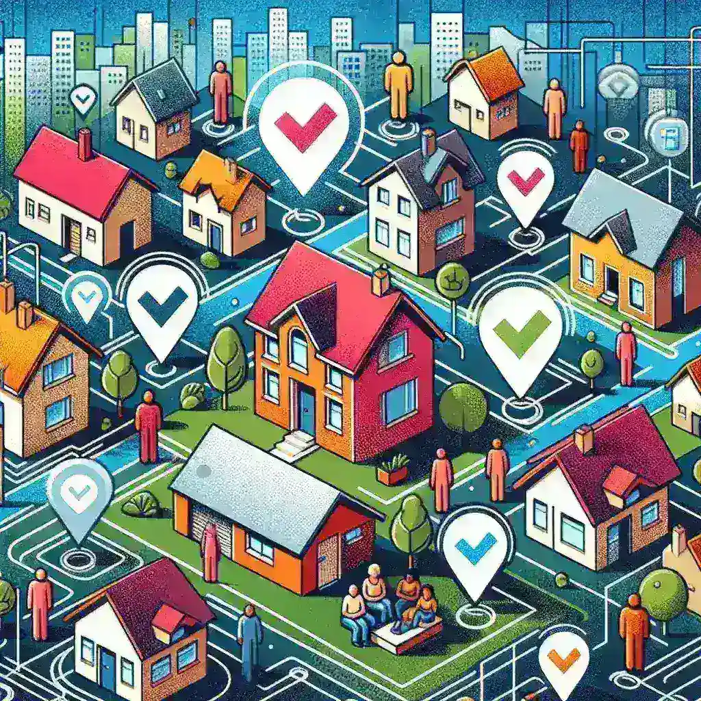 "Verified landlord badge on neighborhood app interface to combat rental scams, showcasing user-friendly features and enhanced security for renters."
